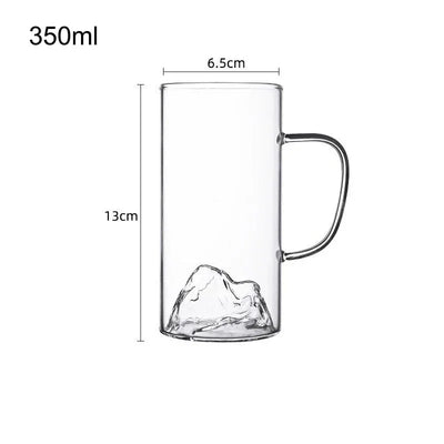 3D Landscape glass Cup Wine Whiskey Beer Tea Coffee Cup Glassware Mountain Crystal Glass for Drinking Bourbon Scotch Cocktails