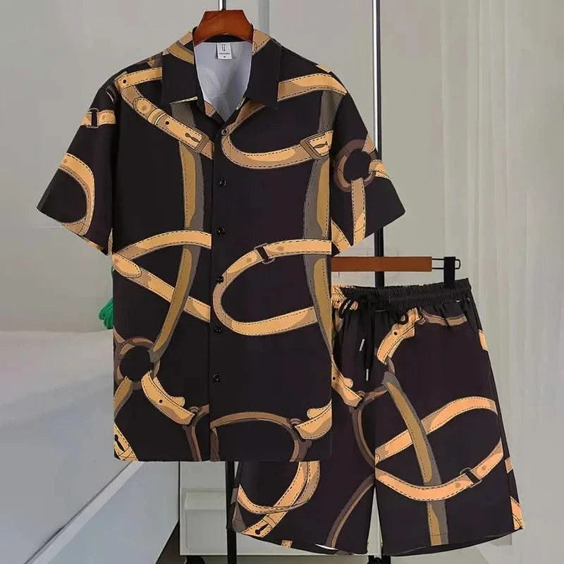 Beach Shorts Two Piece Set Men