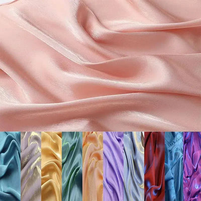 Mermaid Texture Gradient Reflective Fabric Illusion By The Meter for Shirt Full Dress Hanfu Clothing DIY Sewing Soft Cloth White