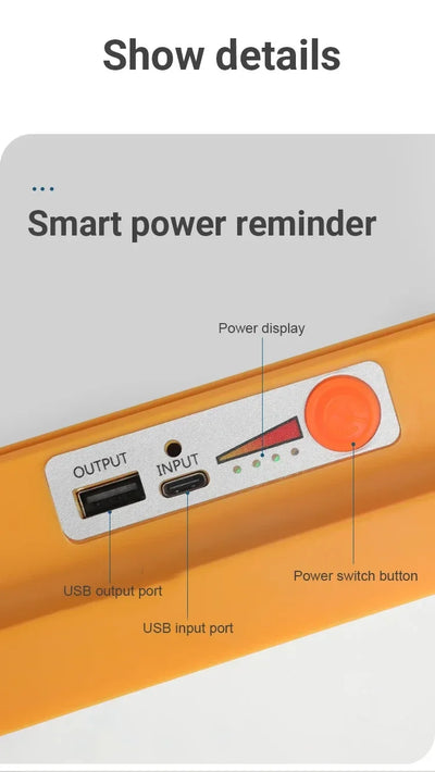 LED Portable Solar Lantern Tent Light Rechargeable Lantern Emergency Night Market Light Outdoor Camping Bulb Lamp