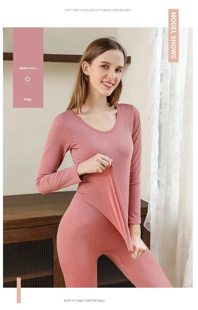 Women Thermal Underwear Winter Long Sleeve