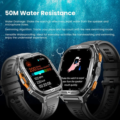 2025 New GPS Smart Watch Men 1.96-inch HD AMOLED Screen Compass Bluetooth Call 5ATM Waterproof Sport Smart Watch for Android iOS