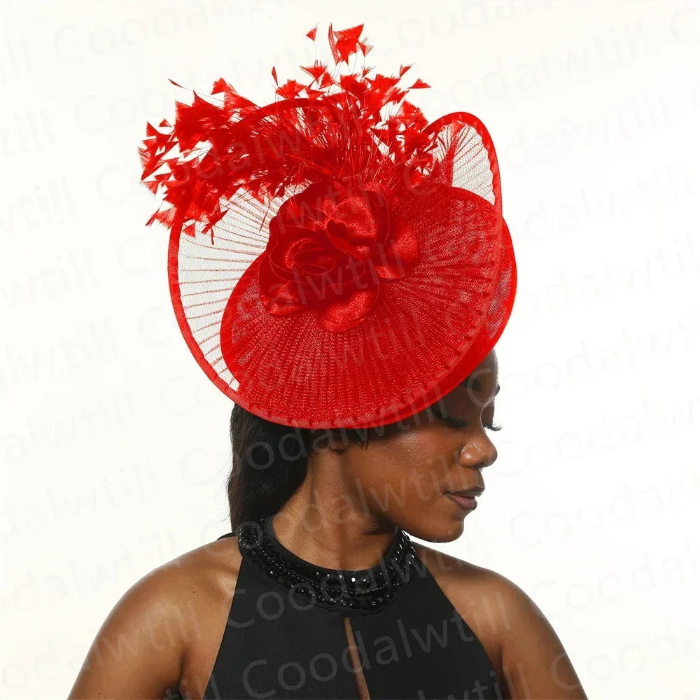 Royal Ascot Hat Fascinator For Women Tea party Floral Wedding Millinery Cap Elegant Women Church Kentucky Derby Chapeau Cap