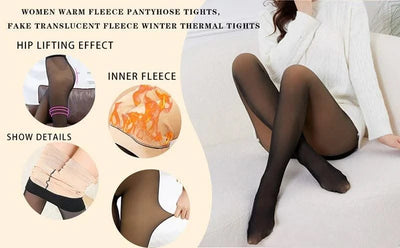 Women Thermal Underwear Pants Fleece Lined High Waisted Leggings Keep Warm Winter Pant Tummy Control Yoga Hiking Running Tights