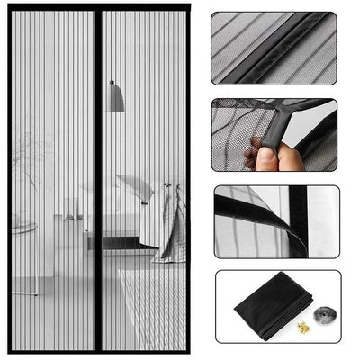 2025 New Magnetic Screen Door Curtain Anti-Mosquito Net Fly Insect Screen Mesh Automatic Closing 5 Size Easy Installation 1PC