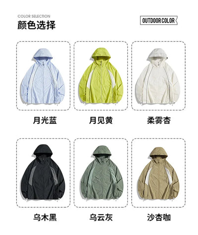 Summer Sun Jackets Men's Outdoor Cycling Clothing Quick Dry UV Skin Coat Women Sports Sun Protection Hiking Camping Windbreaker