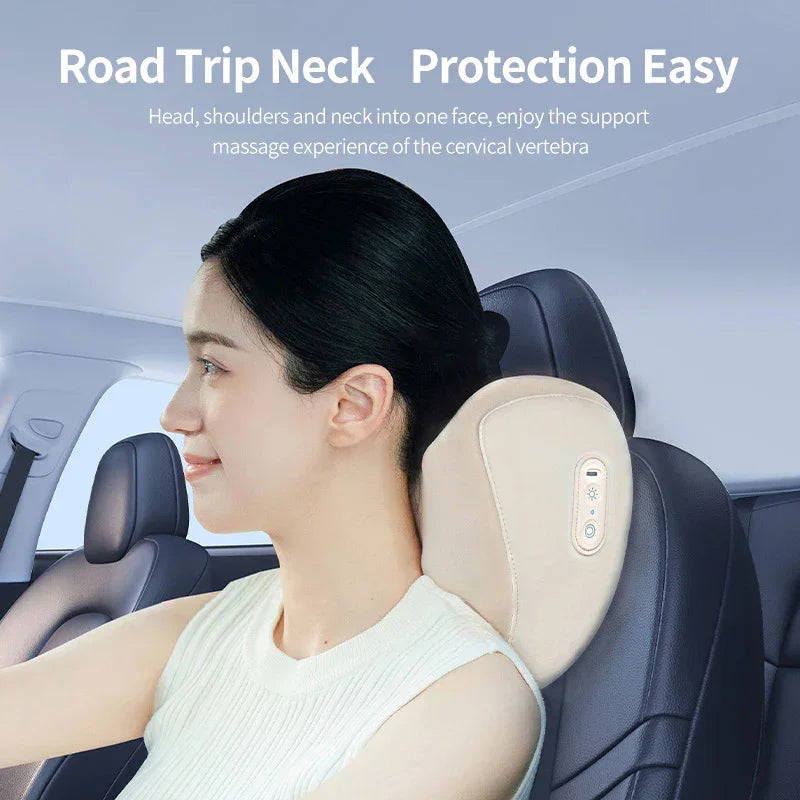 Aiveisi Smart Massage Pillow Electric shiatsu Kneading Heating Massager Suitable For Neck Back Shoulder Waist Rechargeable Use