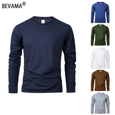 Men's Casual Round Neck Moisture Wicking Long Sleeve T Shirts | Tees Male | Tops | Sports | Comfortable Men's Wear