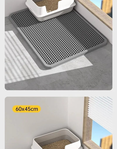 Cat Litter Mat EVA Double Layer Cat Litter Mat Cat Litter Basin Sand Falling Mat Eva Cat Litter Mat Cat Nest Mat Pet Mat