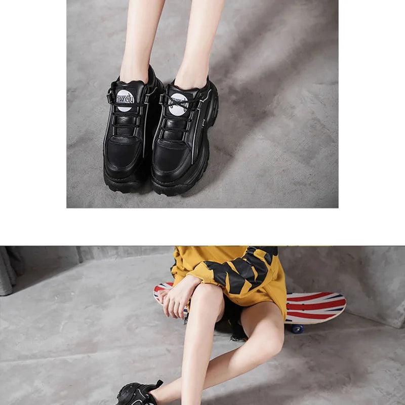 2025 designer women platform casual buffalo sneakers low-top light 6cm sole breathable shoes outdoor white tennis