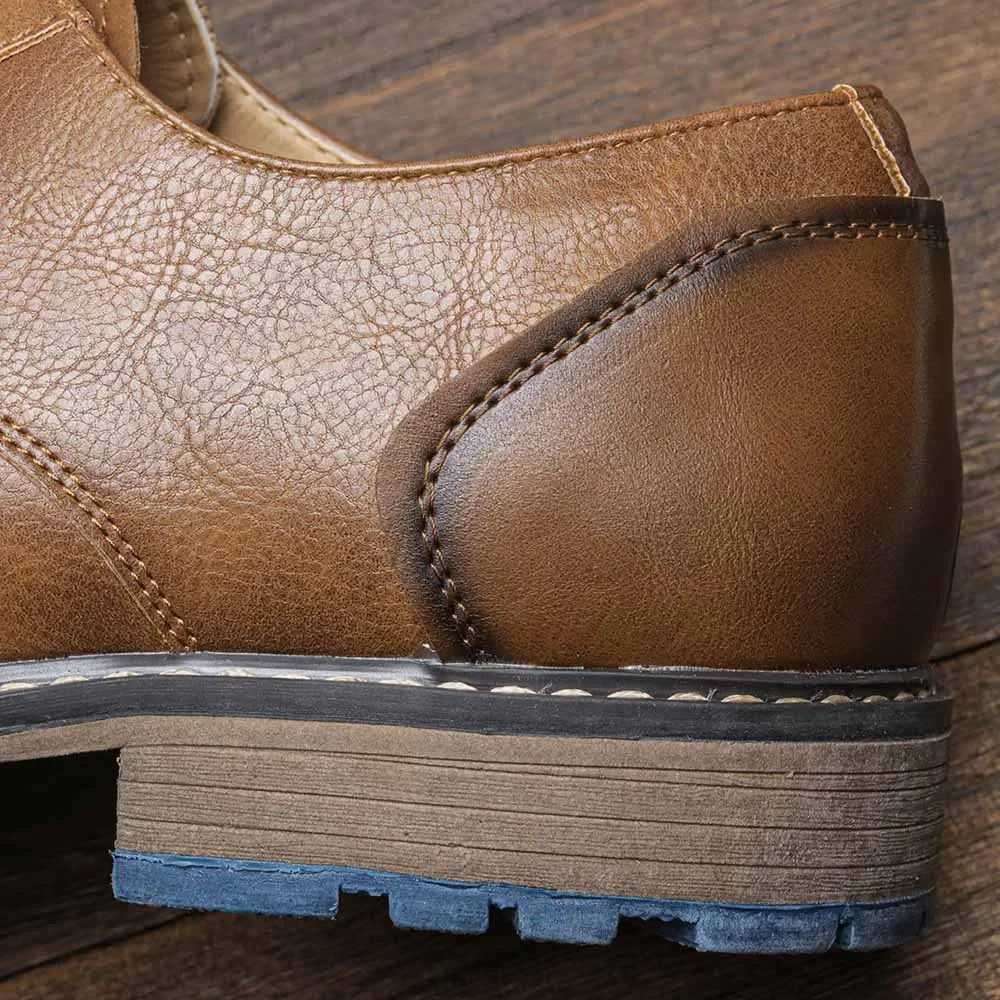 Men's Formal Shoes British Retro Brogue Shoes Mens Casual Business Leather Oxfords Men Office Dress Shoe Flats