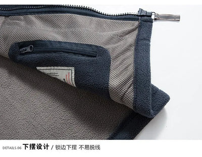 Outerwear Fleece Vest Men Autumn Winter Sleeveless Fleece Jacket Solid Color Warm Vest Outdoor Casual Fashion Hiking Polar Suit