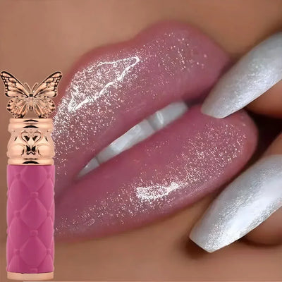 Hua Fei Butterfly Dance Pearlescent Color Changing Lipstick Moisturizing Moisturizing Not easy to take off makeup Lip gloss