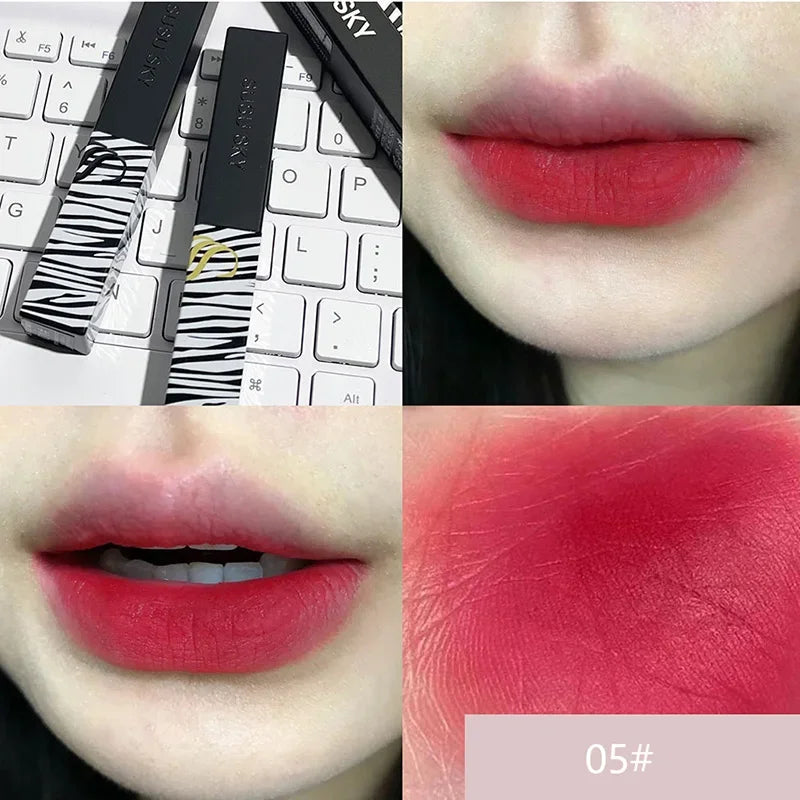 Matte Lipstick Nude Smoked Rose Lip Colour Velvety Lip Tint Solid LipGloss Waterproof Makeup Long Lasting Cosmetic