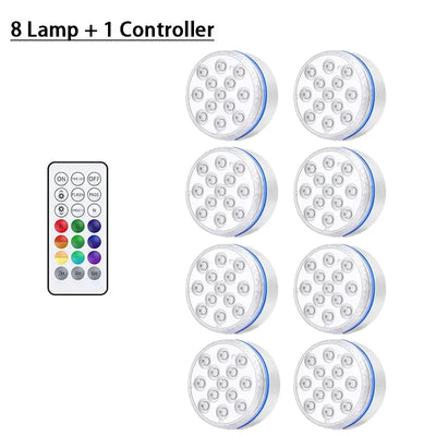13LEDs Pool Light Underwater Swimming Pool Lighting Updated Submersible Light IP68 Outdoor Spotlight for Aquarium Fish Tank Pond
