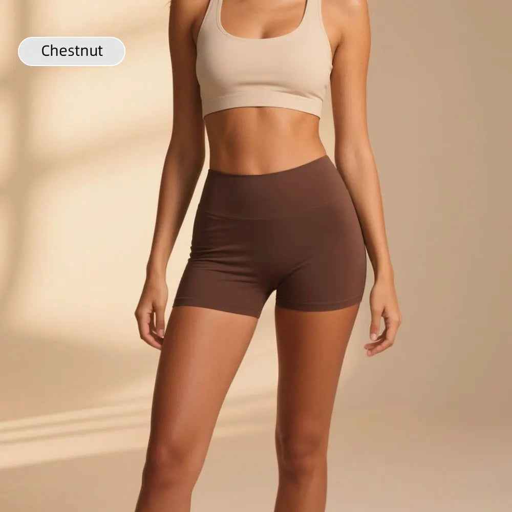 Women's Sports Biker Shorts - Naked Feeling High Waist Yoga Shorts Push Up Fitness Leggings Tummy Control Yoga Slimming  Shorts