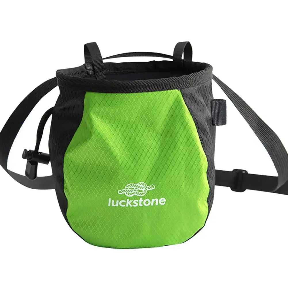 Bouldering Chalk Bag Storage Pockets Rock Climbing Chalk Bag with Chalk Brush Magnesium Powder Bag for Climbing Weightlifting