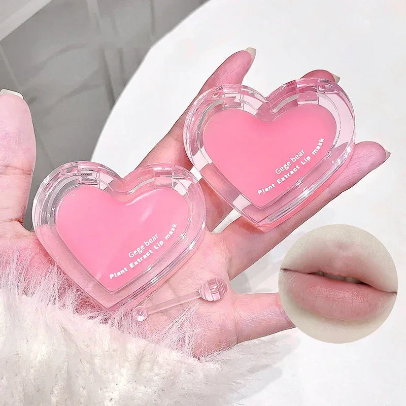 2pcs lip oil+lip mask beauty makeup moisturizing lip care set is suitable for all skin types of moisturizing transparent lipstic