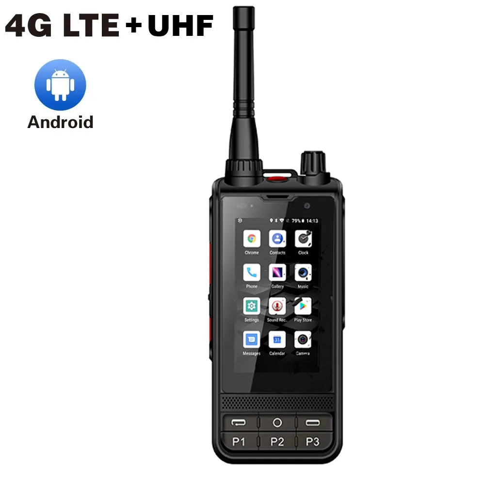 New ANYSECU W6PLUS Android 10 4G Network Radio UHF 400-470Mhz Analog Walkie Talkie WIFI Unlocked Work With REAL-PTT ZELLO