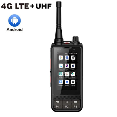 New ANYSECU W6PLUS Android 10 4G Network Radio UHF 400-470Mhz Analog Walkie Talkie WIFI Unlocked Work With REAL-PTT ZELLO