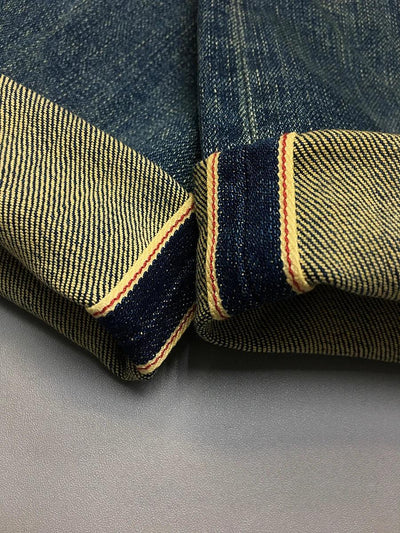 12.5oz Red Selvedge Denim Jeans for Men 99% Cotton High Quality American Vintage Casual Spring Autumn Tapered Straight Pants 5KM