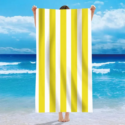 Beach in Style! Multicolor Striped Beach Towels for Sun-soaked Adventures Suitable for towels, bath towels, beach towels