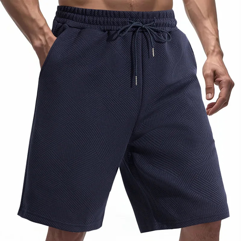 European and American shorts men's summer loose and heavy jacquard texture trendy high street hip-hop five-point shorts