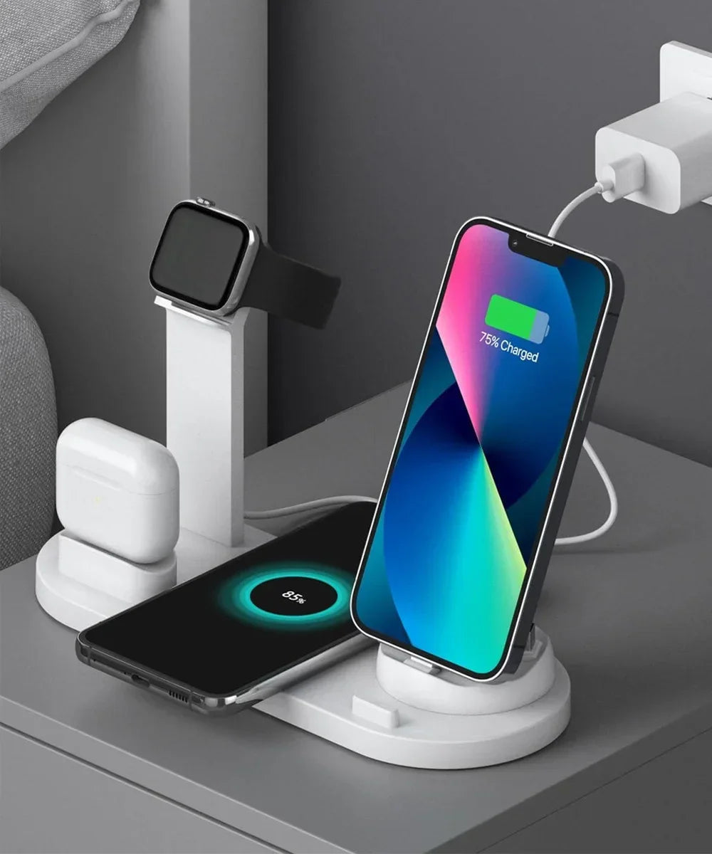Universal Wireless Charging Station for iPhone 16, 15, 14, 13, 12, 11 Pro Max/Pro/Mini/Plus & for AirPods Pro 2 - Quick Charge