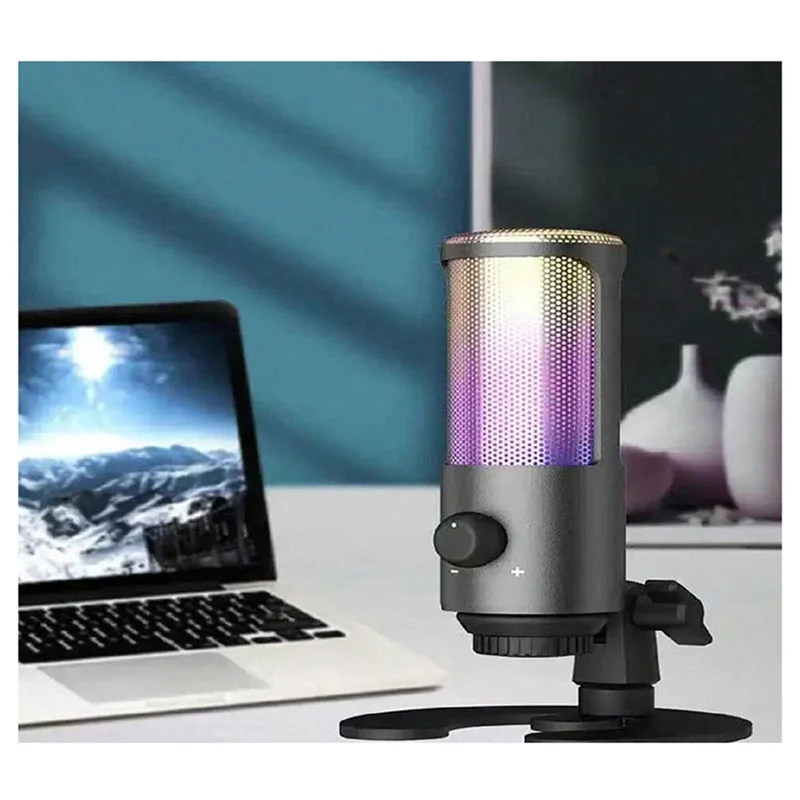 BTLIFE-USB Gaming Microphone Kit For PC, PS4/5- Condenser Cardioid Mic Set With RGB Light, For Streaming Compatible