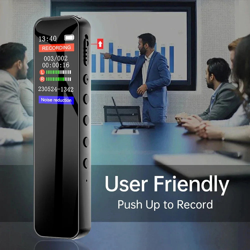 Digital Voice Recorder High-Quality Noise Reduction Record with Playback MP3 Music Player Activated Record 1536KBPS HD Recording