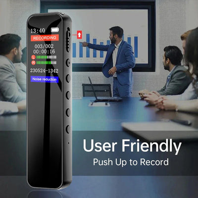 Digital Voice Recorder High-Quality Noise Reduction Record with Playback MP3 Music Player Activated Record 1536KBPS HD Recording