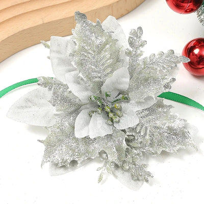 Merry Christmas Ornaments Christmas Tree Decorations for Home New Year Wedding Party Decor Artifical Flower Ornaments For New