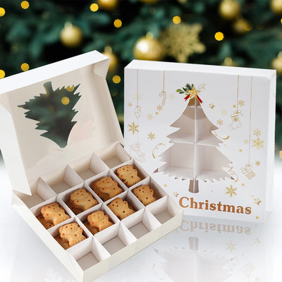 Christmas Candy Gift Box Merry Christmas Decorations For Home Kraft Paper Box Cookie Gift Box Packaging Bag navidad Natal Gifts