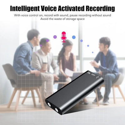 Rechargeable Recorder Voice Recorder HD Noise Reduction Voice Activated USB Charging Mini Sound Recorder for Meetings Interviews