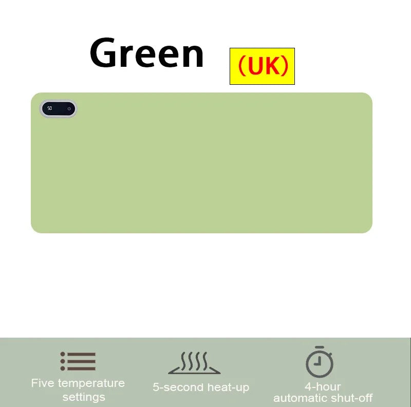 Warm Desk Pad Desk Hand Warmer Touch Control 5 Heating Grade Hand Heating Pad Desk Mousepad Fast Heating For Computer Keyboard