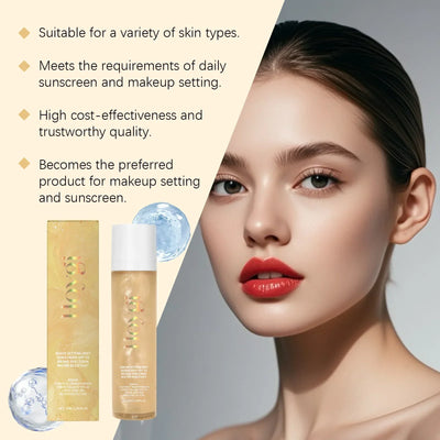 Spf 50+ Setting Sprays for Makeup Waterproof Lasting Oil Control Natural Refreshing Anti UV Sunscreen Finishing Mist Cosmetics