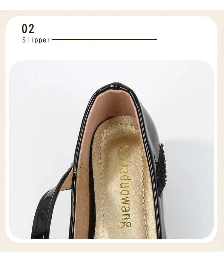 Children's Leather High Heels Shoes | Casual Soft Bottom Footwear Kids