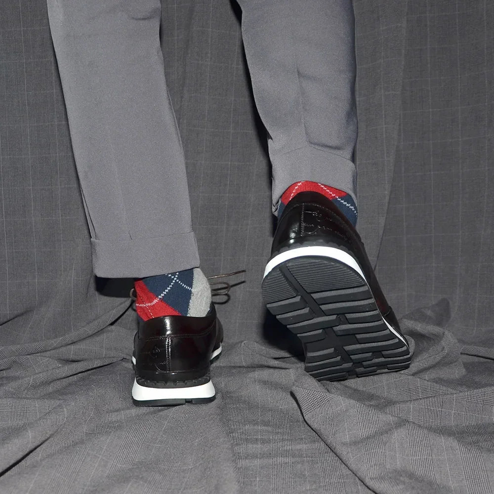 Luxury Brand Design Men's Oxford Shoes Fashion France Style Leather Sneakers Slip-on Casual Business Travel Non-slip Male Shoes