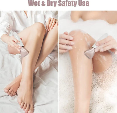 Electric Razor for Women, Painless 2 in 1 Wet & Dry Lady Shaver Portable Waterproof Bikini Trimmer Body Hair Removal