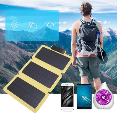 Outdoor Foldable Solar Panel Lightweight Portable Solar Power Bank USB Solar Charging Panel for Camping Hiking Picnic Climbing
