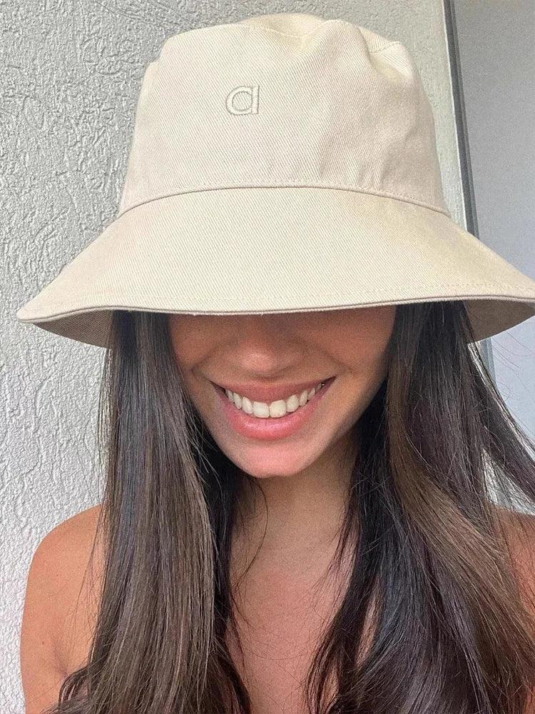 Women Fisherman Hats Sunscreen Hat Travel Beach Hat Solid Color Girls Outdoor Sun Cap
