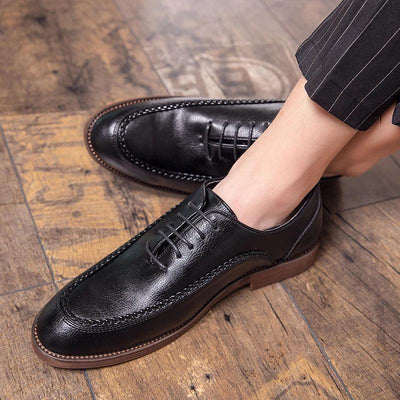 2020 Leather Casual Men shoes loafers Hand stitch Brogues design Luxury Brand Social shoes slip on Plus size 38-47 Autumn