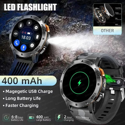 2025 New For Xiaomi IOS Compass Outdoor Smart Watch Men 1.43'' HD AMOLED Screen GPS 400 Mah Battery Bluetooth Call SmartWatches