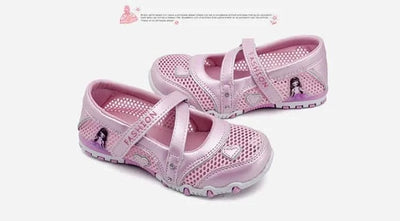 Cartoon Princess Non-slip Children Flat Shoes | Girls Summer Fashion | High Quality Mesh Sandals Kids