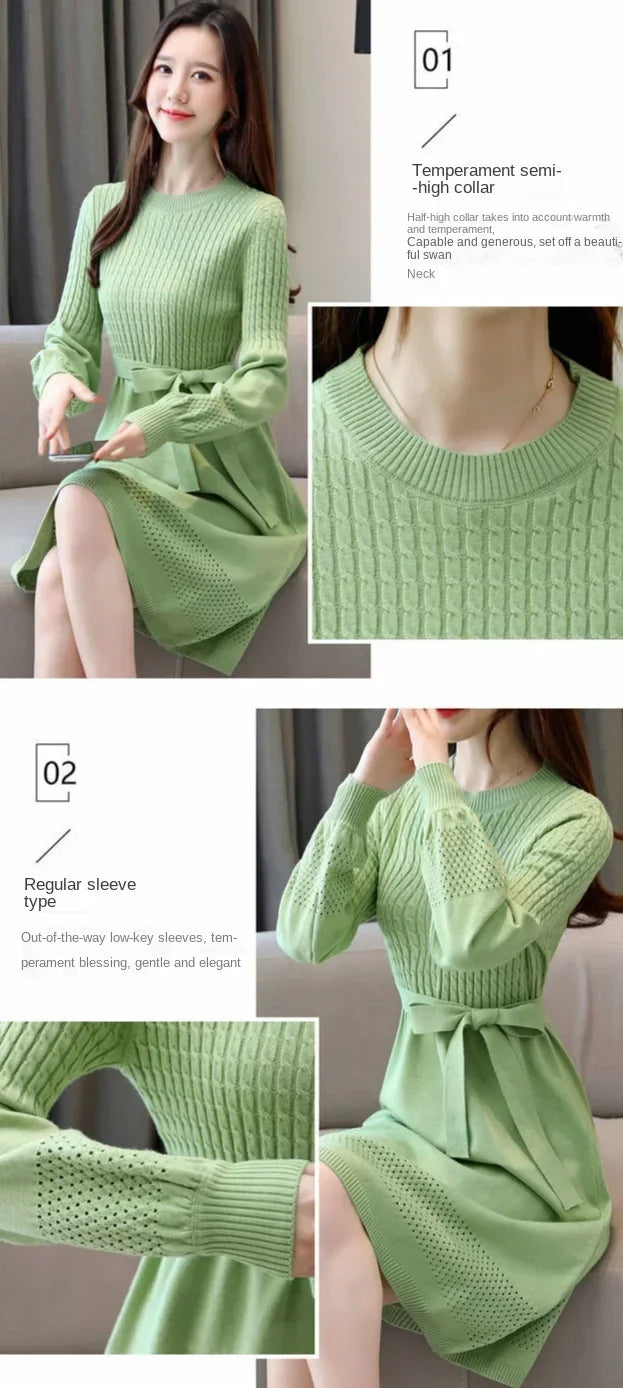 Crochet Dresses for Women Trendy Chic and Elegant Pretty New In Woman Knitted Dress Autumn Winter High Quality Luxury Aesthetic