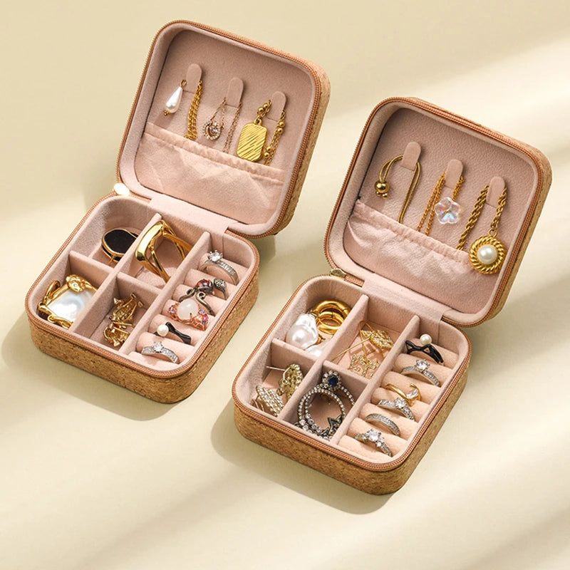 Travel Earring Ring Necklace Storage Box Jewelry Organizer Display Travel Jewelry Case Boxes Portable Jewelry Box