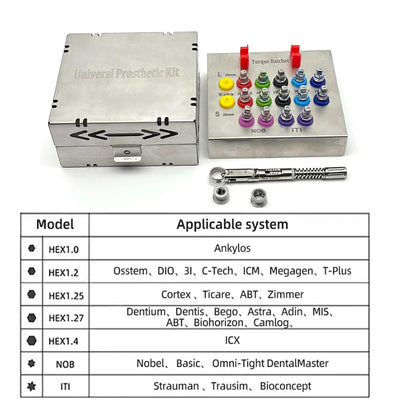 Dental Universal Implant Torque Kit Screwdriver Wrench for Prosthetic Restoration Ratchet Dentist Tools