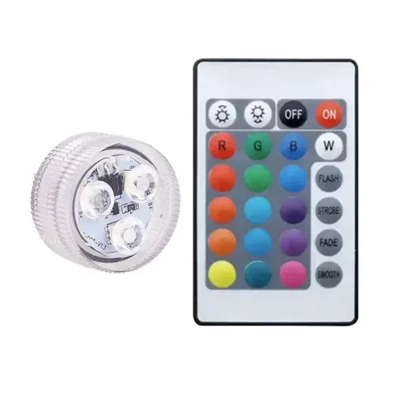 Submersible LED Lights, 8 Packs Upgraded Ponds Underwater 16 RGB Color Gradient, Hot Tub Decor, IP68 Waterproof