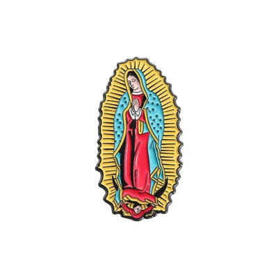 Our Lady Of Guadalupe Enamel Pins Golf Ball Hat Clips Golf Training Accessories Baseball Cap Cartoon Decorative Clip for Golfer