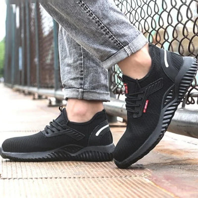 Men's work safety shoes Sports shoes Anti-puncture and anti-smash protection shoes Lightweight men's casual shoes Safety boots